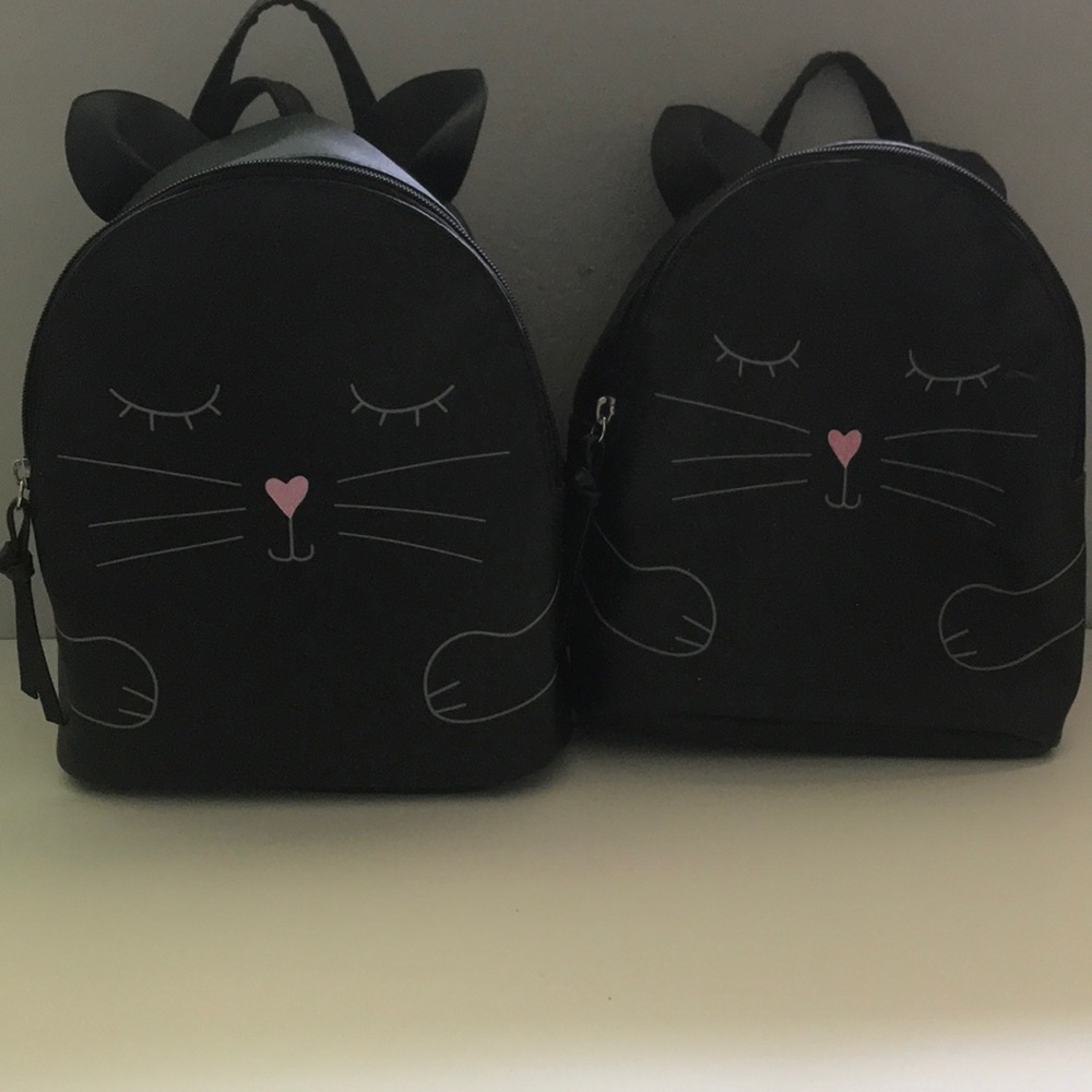 matching kitten mini backpacks